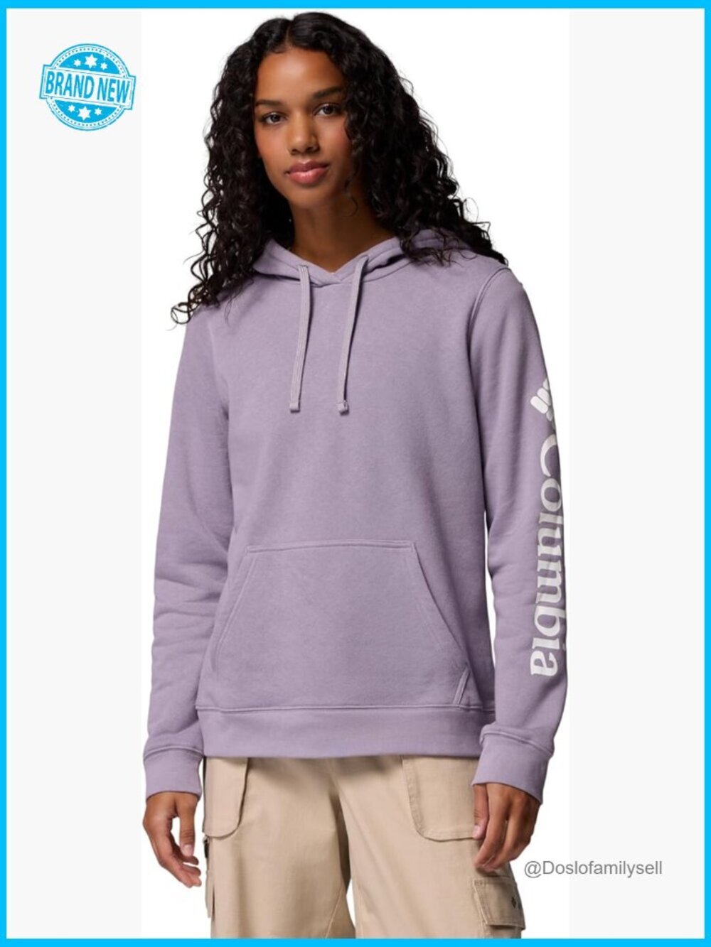Womens Hoodie Soft Cotton Pullover Long Sleeve Classic Fit Kangaroo Pocket